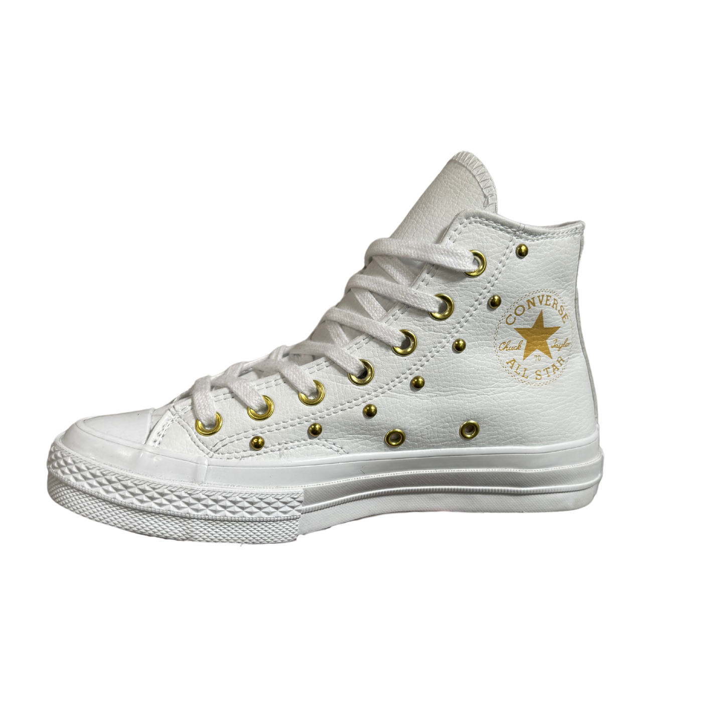 Chuck 70 Star Studded Bota Blanco Oro Leather