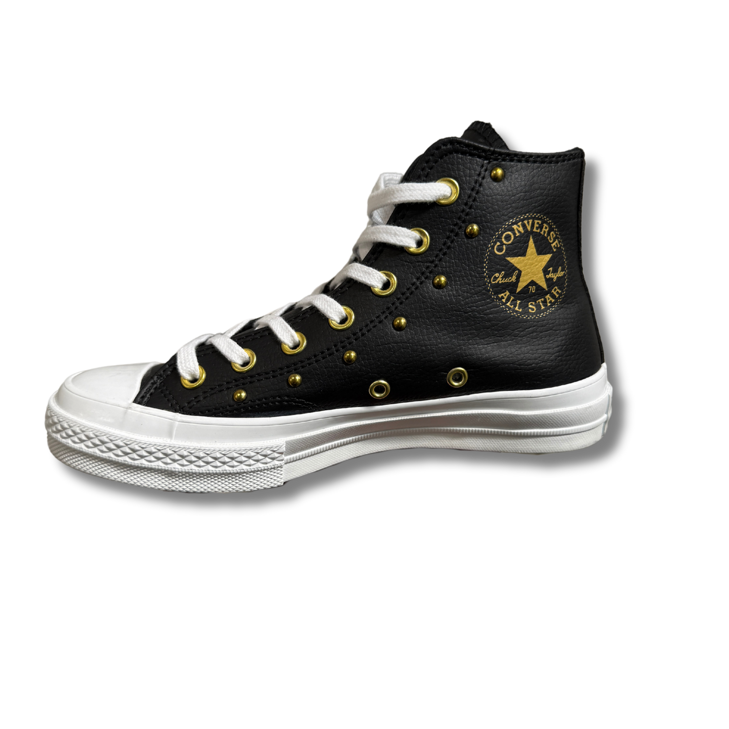 Chuck 70 Star Studded Bota Negro Oro Leather
