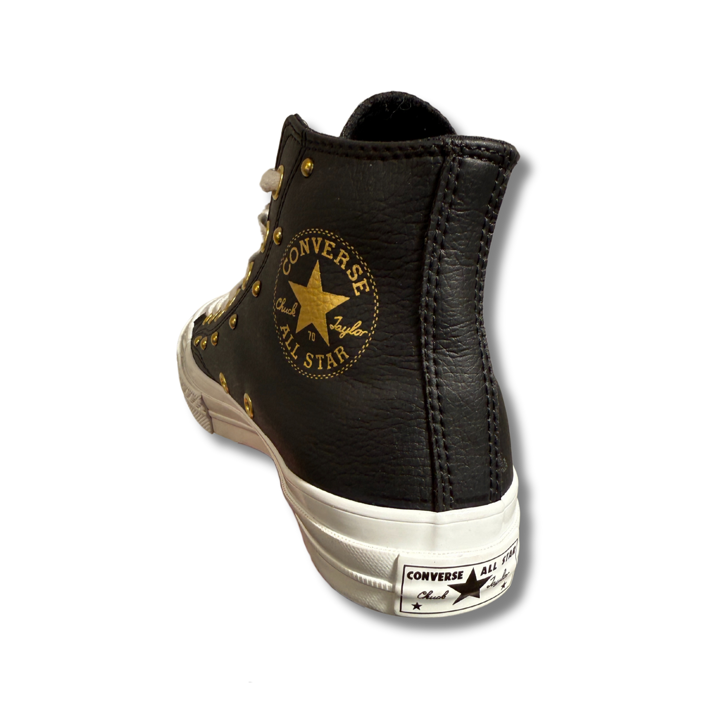 Chuck 70 Star Studded Bota Negro Oro Leather