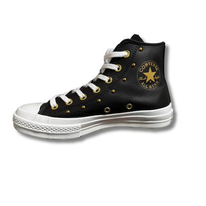 Chuck 70 Star Studded Bota Negro Oro Leather