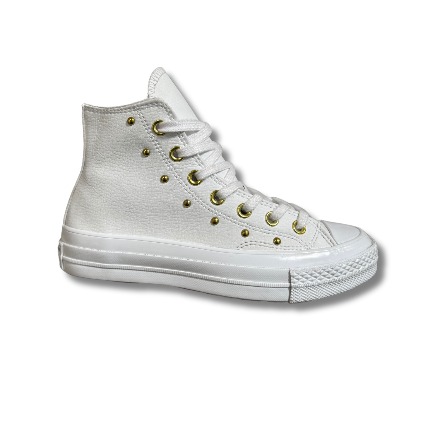 Chuck 70 Star Studded Bota Blanco Oro Leather